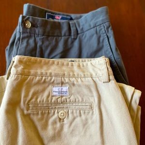 Vineyard Vines Slim Fit Club Pant  Kakhi 35x30 Charcoal 36x30.   $25each